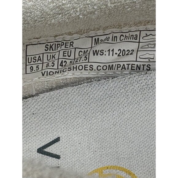 Vionic Beach Skipper Men's 9.5 Slip-On Canvas Casual Shoes White Cruise - Picture 2 of 16